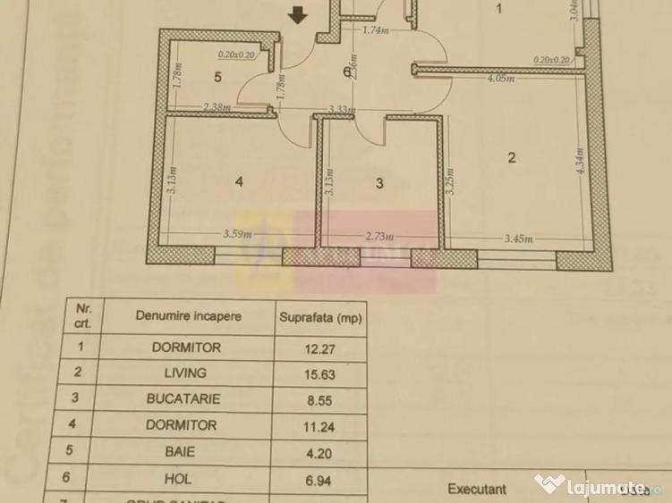 Apartament cu 3 camere decomandat în Central