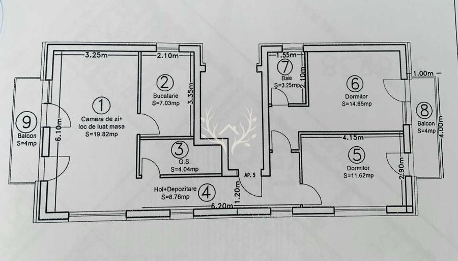 Apartament 3 camere, 2 bai, 2 balcoane, parcare | Borhanci - 10