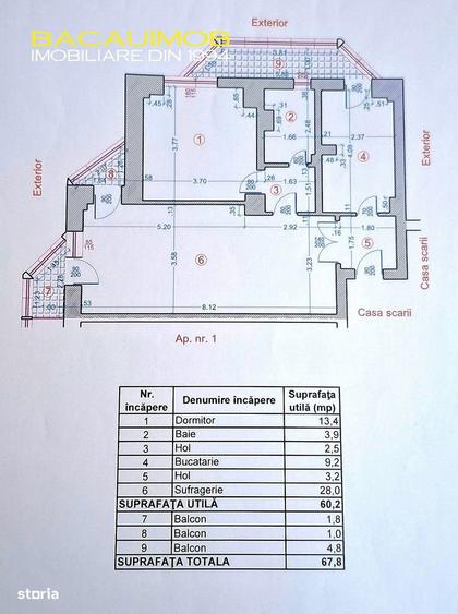 Ap. 2 camere, Etaj 1 , McDonalds, 68 mp, Tic-Tac - 9