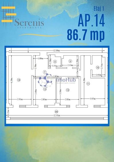 Intabulat!! Ap 3 camere+parcare+boxa, 86.7 mp, Pacurari - Alpha Bank - 3