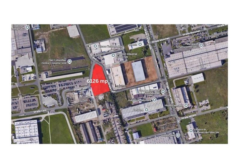 6126 mp - Teren constructii industriale Sibiu Vest - strada Lyon - 1
