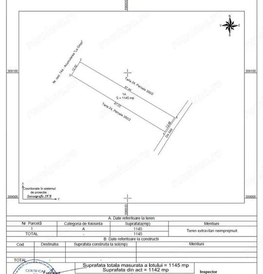 Teren Extravilan In Rate Manastiri Lac Com. Berceni | 1145mp | #LG16 - 2