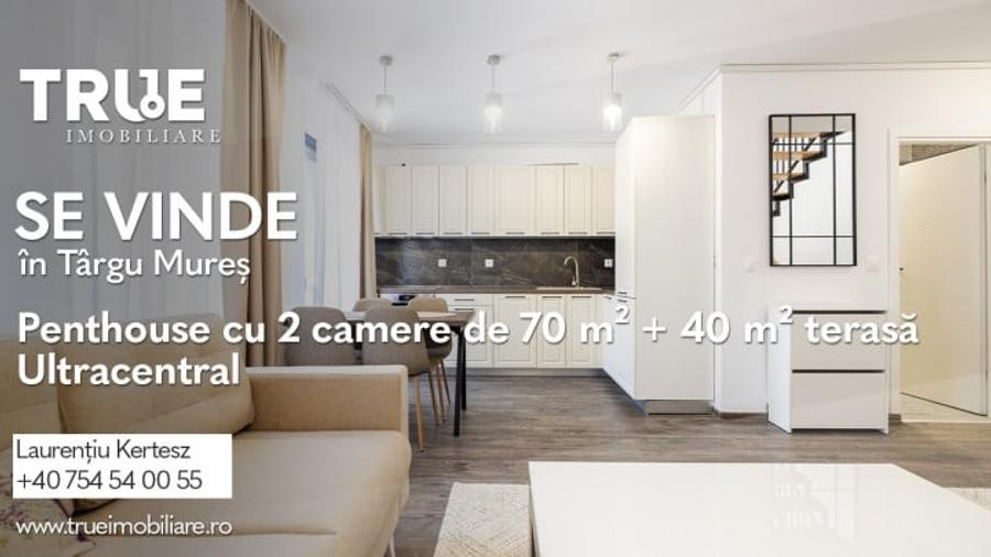 Penthouse 70m? + 40m? terasă - ultracentral, T&acirc;rgu Mureș! - 1