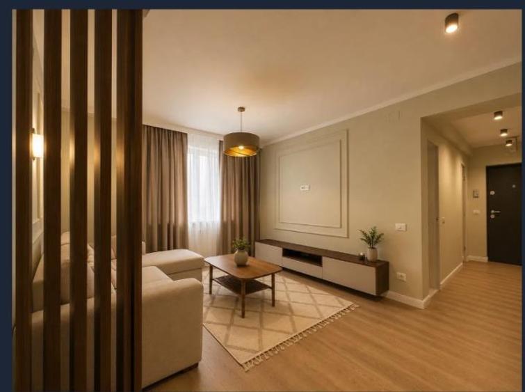 Apartament cu 2 camere semidecomandat, mobilat în Ultracentral