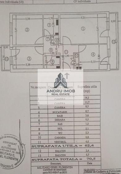 Apartament cu 3 camere decomandat în Dristor