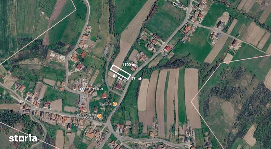 Teren de 1100 mp, în Hidiș