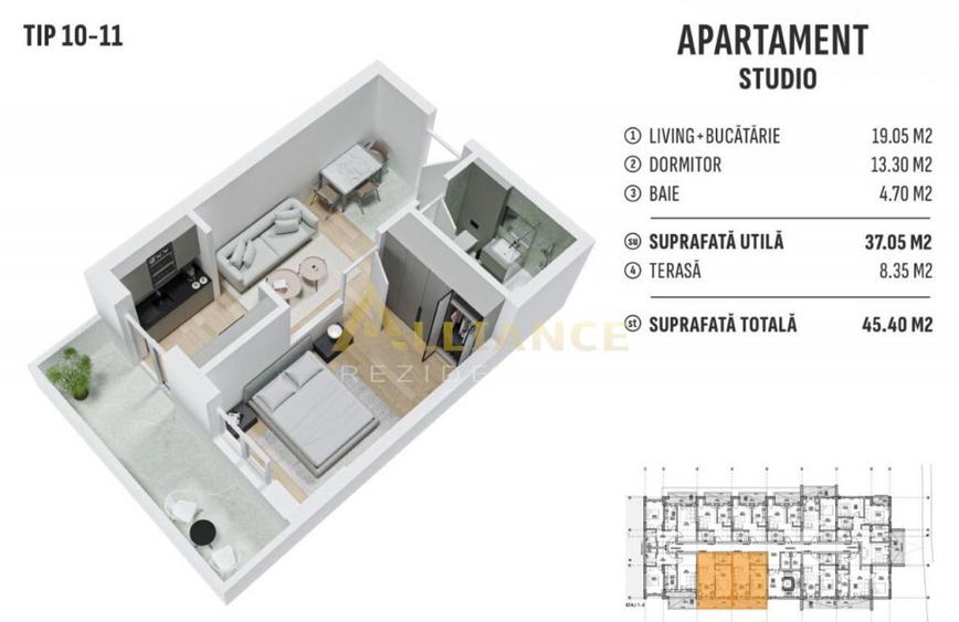 Studio Finalizat cu Parcare Subterana Metrou Berceni - 3