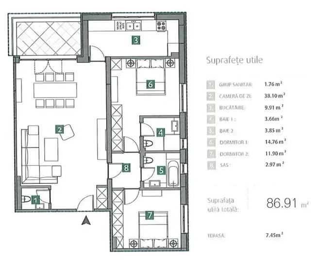 Apartament 3 Camere Lux Vedere Lac Metrou 8 Minute Comision 0 - 6