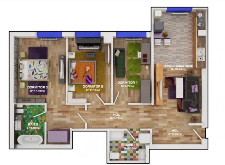 Apartament 4 Camere Ikea Pallady VI 206 - 36