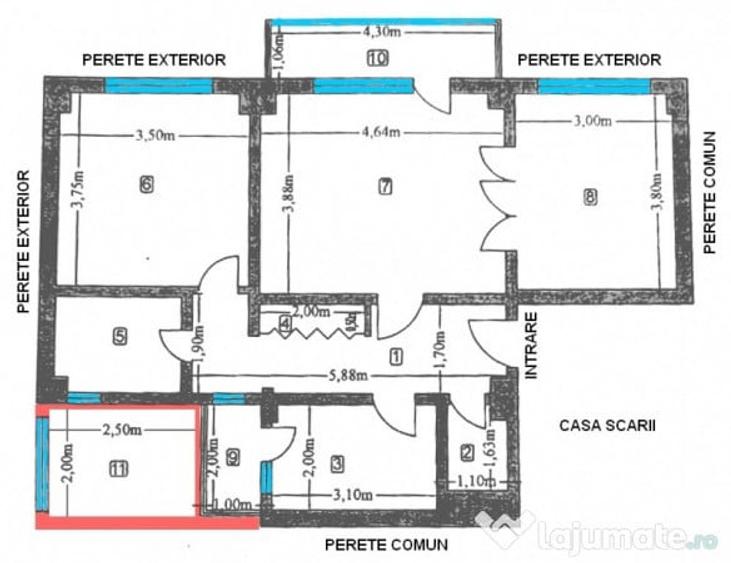 Apartament 3 camere / Decomandat / 70m2 / Et.3 / Proprietar Str. Doina - 18