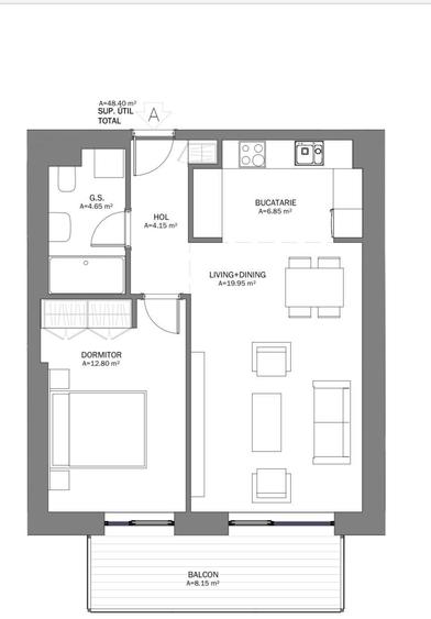 Apartament cu 2 camere decomandat în Drumul Taberei