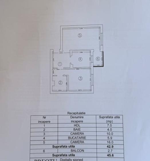Apartament cu 2 camere decomandat în Canta