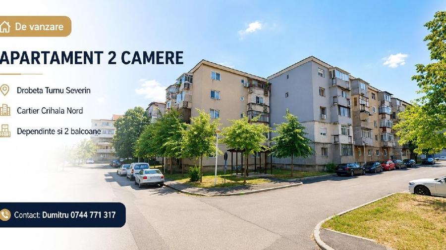 Crihala Nord, Apartament 2 camere - 60 mp - etaj 1 - 1