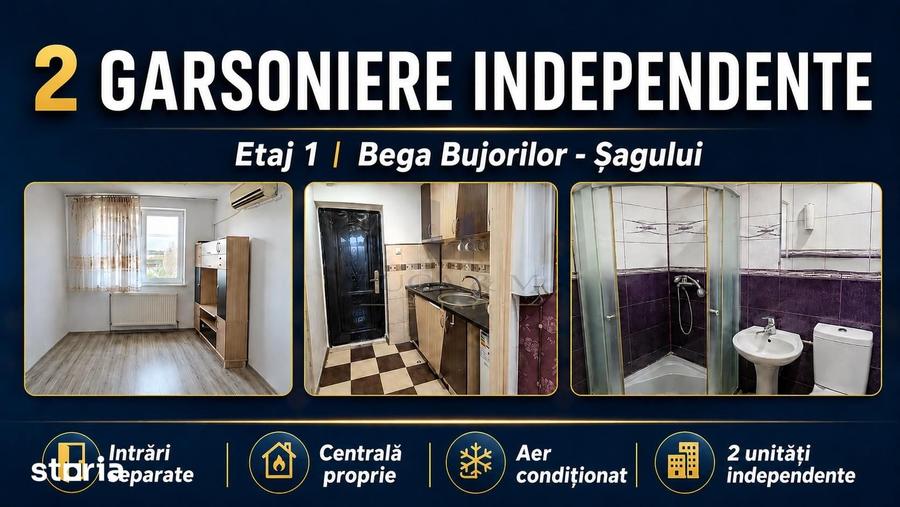 Investitie sigura , 2 garsoniere independente ,Etaj 1 langa Bega Bujo - 7