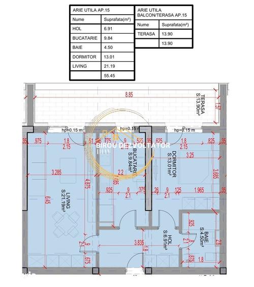 Apartament cu 2 camere decomandat în Industriilor