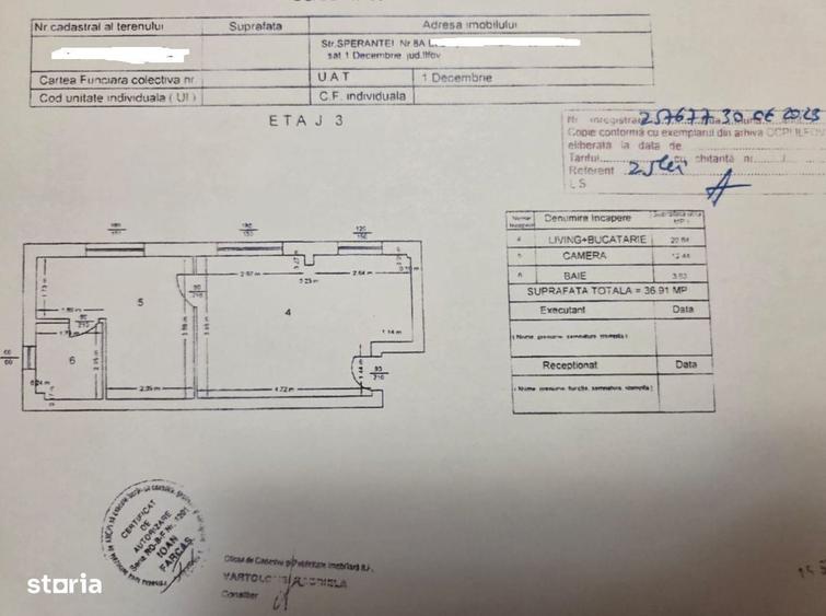 Apartament cu 2 camere în 1 Decembrie