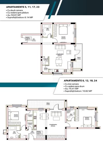 Apartament cu 2 camere decomandat în Livezeni