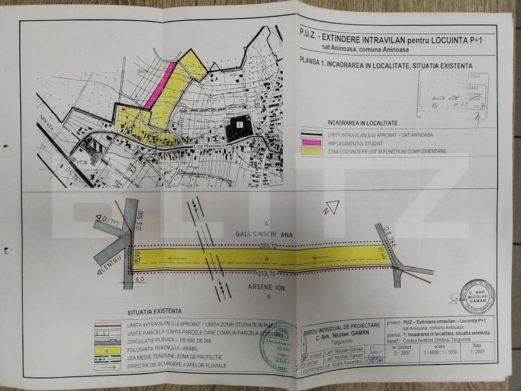 Teren Construcții intravilan de 3360 mp, în Aninoasa