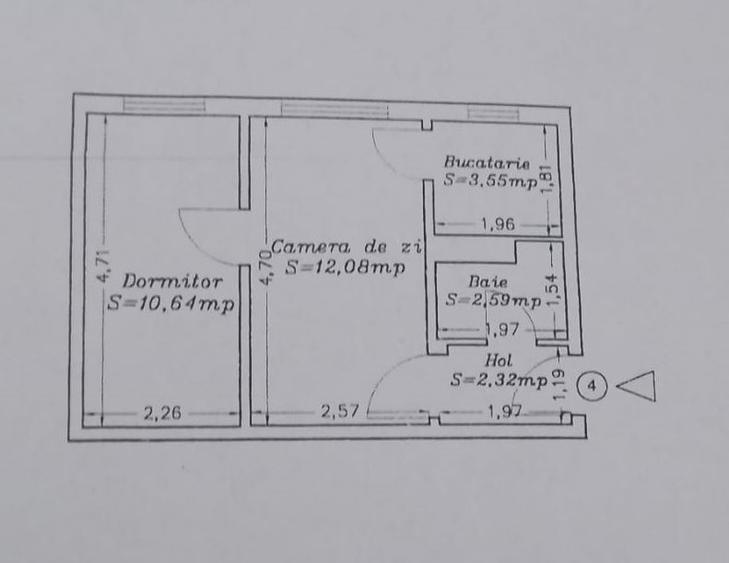 Apartament cu 2 camere nedecomandat, mobilat în Tomis Nord