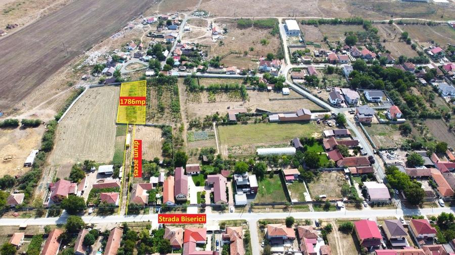 Teren Construcții intravilan de 1786 mp, în Moșnița Veche