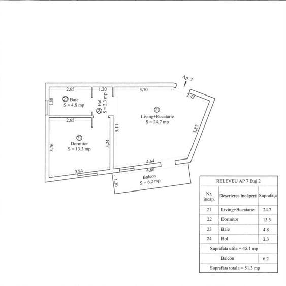 Apartament cu 2 camere în Calea Urseni