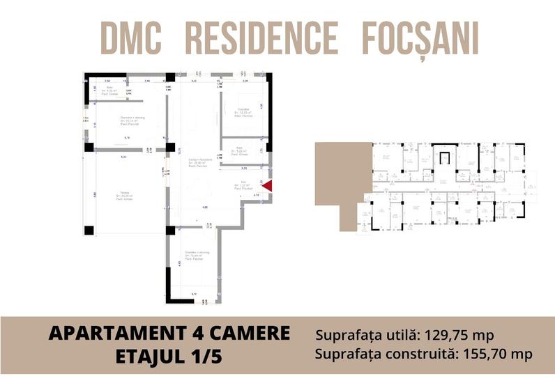 Apartament cu 4 camere decomandat în Nord