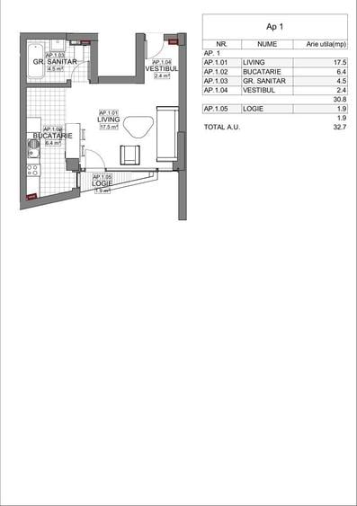 Apartament cu 3 camere în Ștefan cel Mare