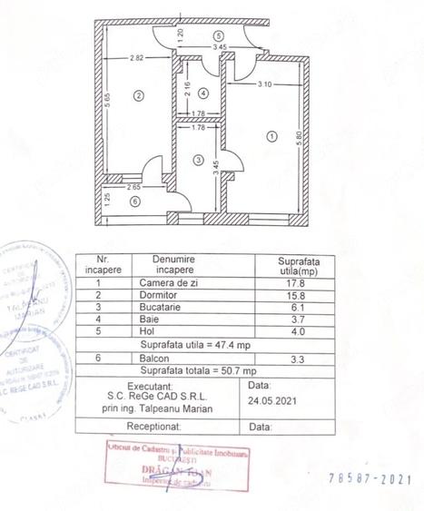 Apartament cu 2 camere semidecomandat în Titan