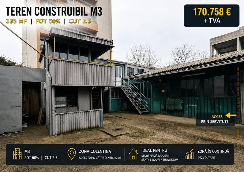 Teren Construcții intravilan de 335 mp, în Colentina