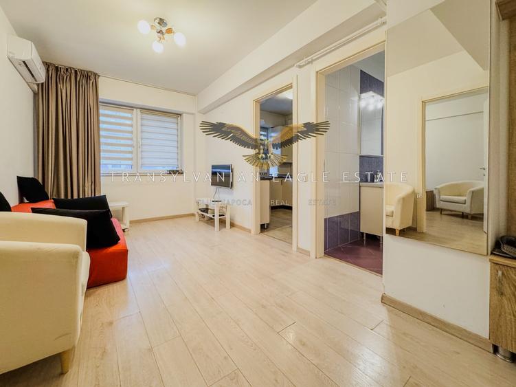 Apartament cu 2 camere semidecomandat, mobilat în Între Lacuri