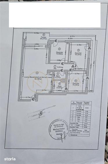 Apartament cu 4 camere decomandat, mobilat în Central