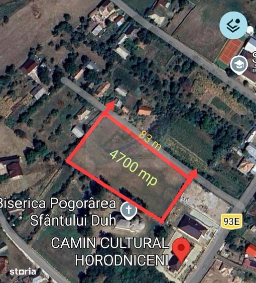 Teren de 4700 mp, în Brusturi