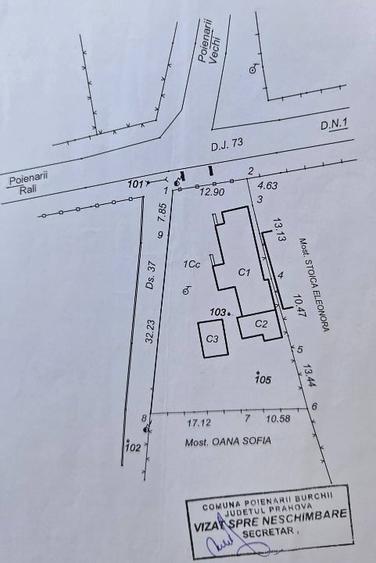 Casă individuală cu 3 camere cu Canalizare în Poienarii Vechi