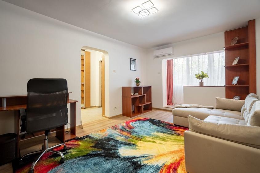 Apartament cu 2 camere semidecomandat, mobilat în Crângași