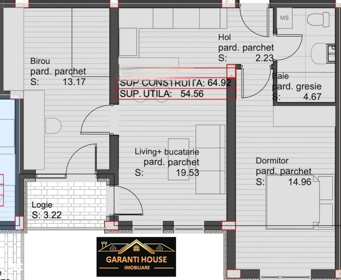 Zona Republicii, apartament 3 camere, 68.14 mpc, semifinisat, 80 111 - 4