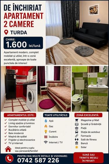 Apartament cu 2 camere în Central