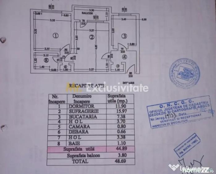 Apartament cu 2 camere semidecomandat în Central