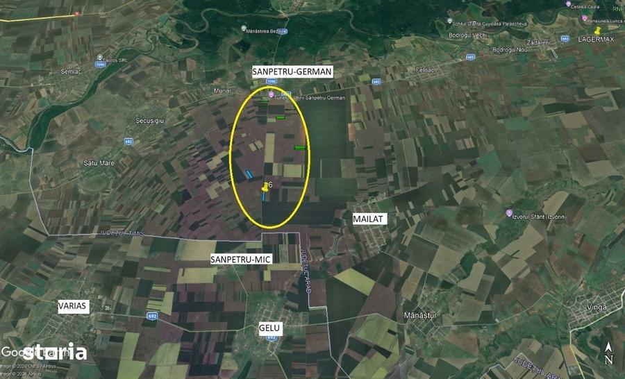 30 ha teren arabil, categoria 1, Sanpetru-German - 2