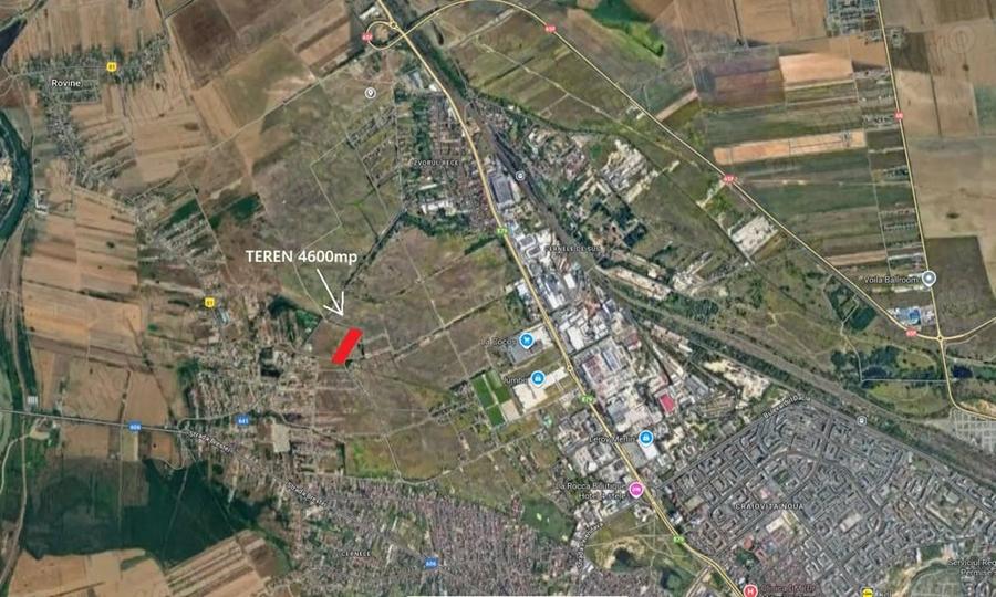 Teren de 4600 mp, în Cernele