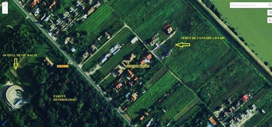 Teren Construcții intravilan de 1934 mp, în Exterior Nord