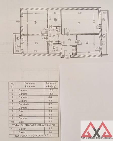Apartament cu 3 camere decomandat în Dristor