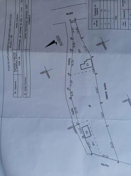 Teren de 2000 mp, în Cosmina de Sus