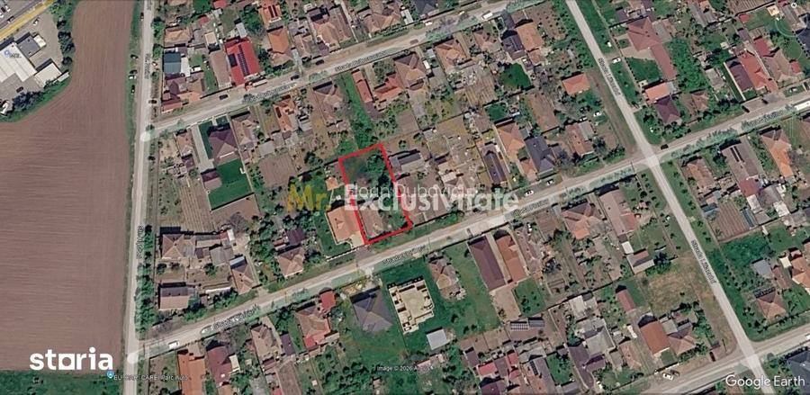 Casa 3 camere, Teren 1036 mp Front 22 m - Str. Florilor 46 - Carei
