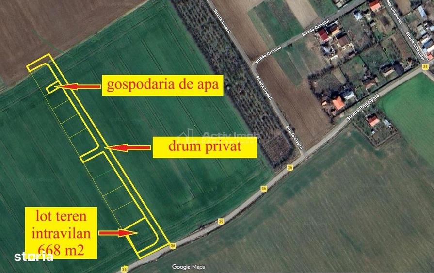 Teren de 668 mp, în Vasilați