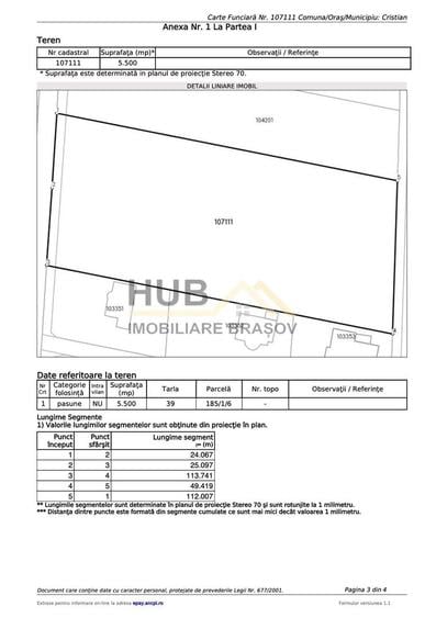 Teren Construcții intravilan de 5358 mp, în Cristian