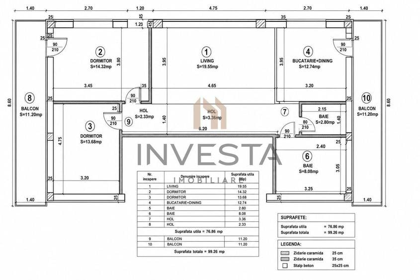 Apartament cu 3 camere , singur pe nivel, loc de parcare, Buna Ziua - 3
