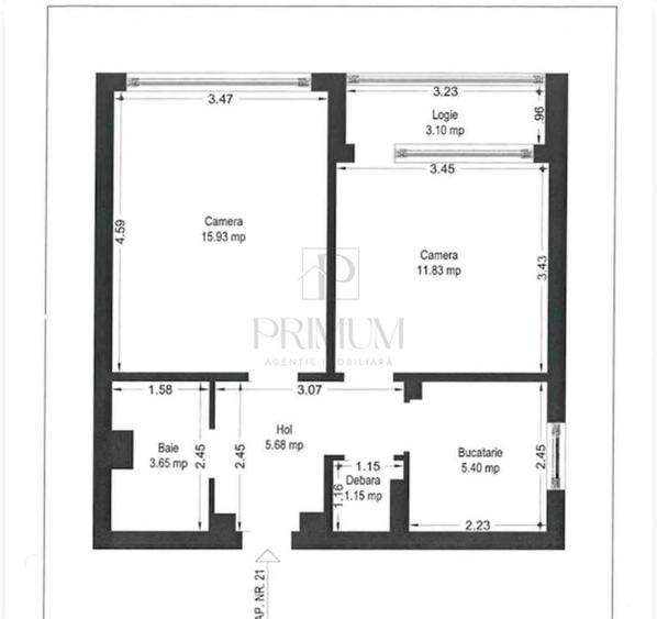 Apartament cu 2 camere decomandat, mobilat în Complex Studențesc