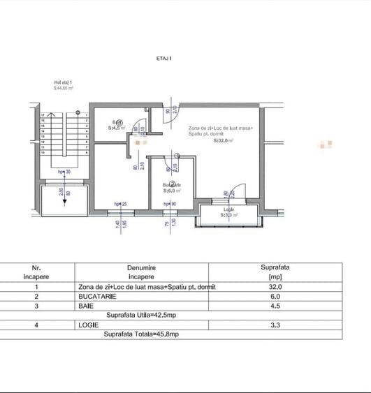 Apartament cu 2 camere în Grădiște