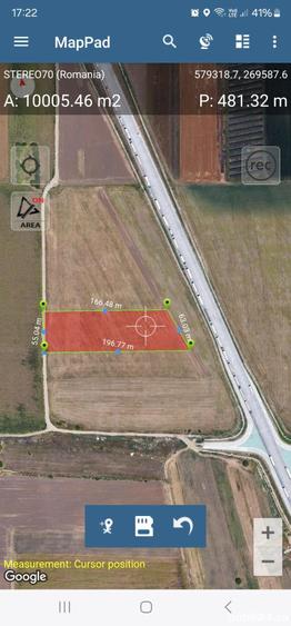 Teren de 10000 mp, în Exterior Vest