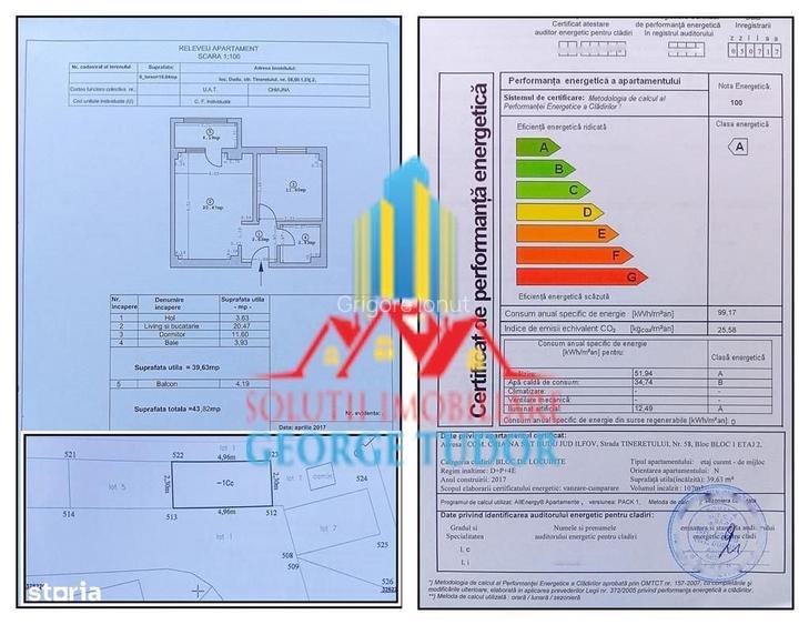 Apartament 2 camere,44 mp + parcare privata, Str. Tineretului Nr. 58,